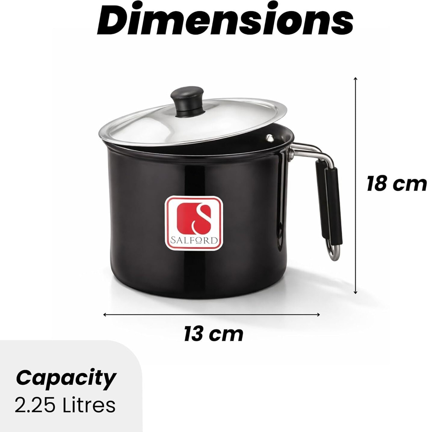 Image of Salford Pot 18 cm diameter 2.25 L capacity with Lid