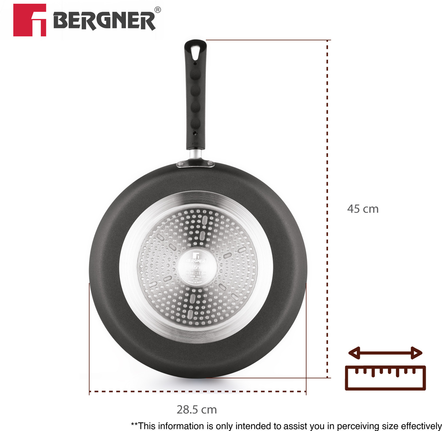 Image of BERGNER Amarone 28cm Non-Stick Dosa Tawa | Tawa 28 cm diameter