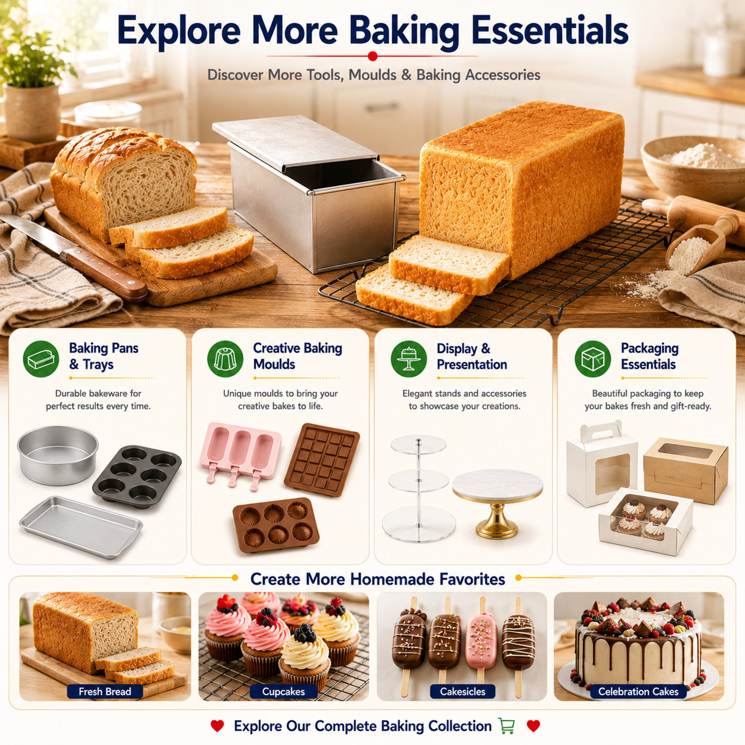 Image of HOMEBAKERS MART Aluminium Bread Mould 1