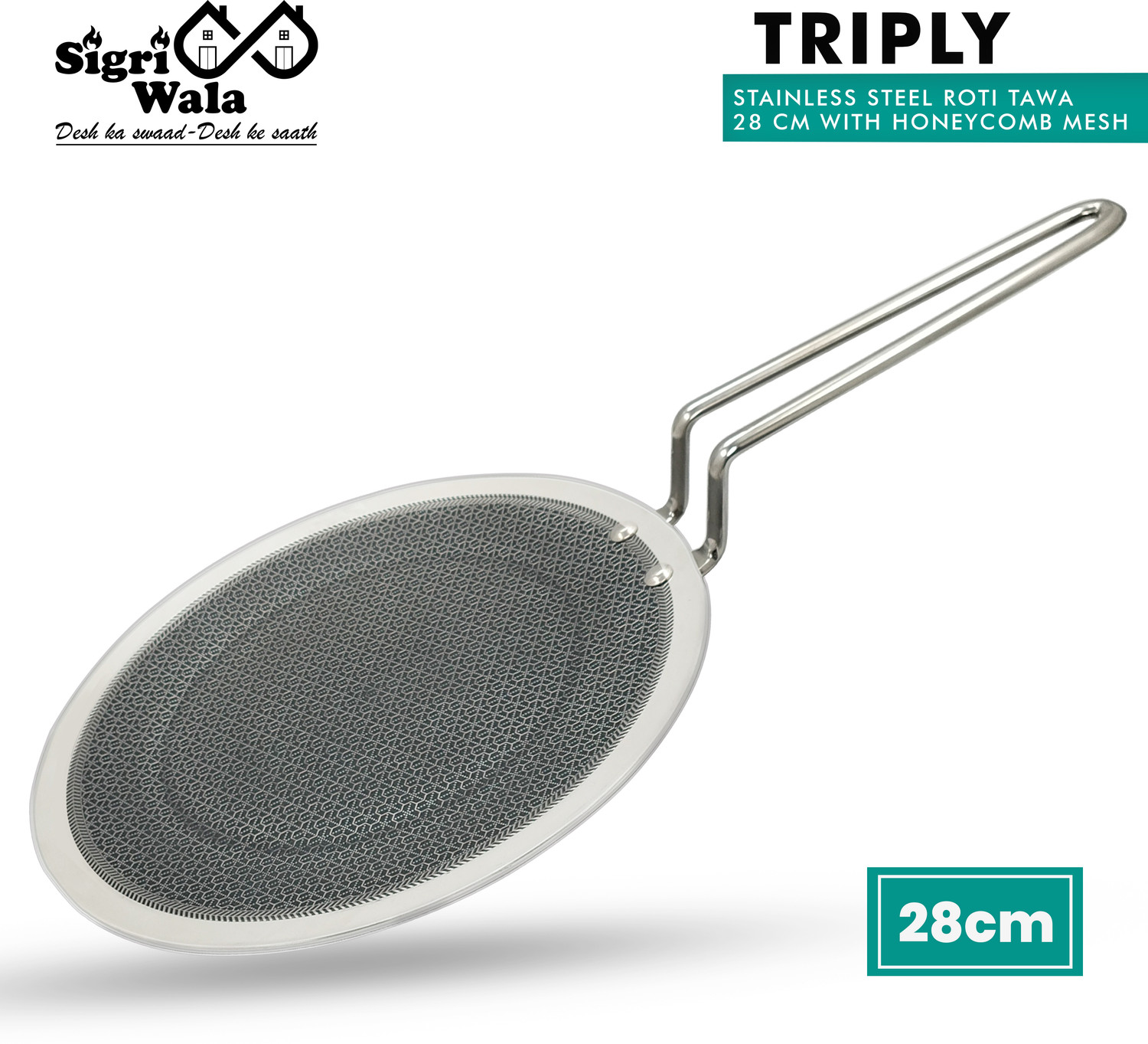 Image of Sigri-wala Cook Healthy Honey Combmesh Roti Tawa 28 cm diameter