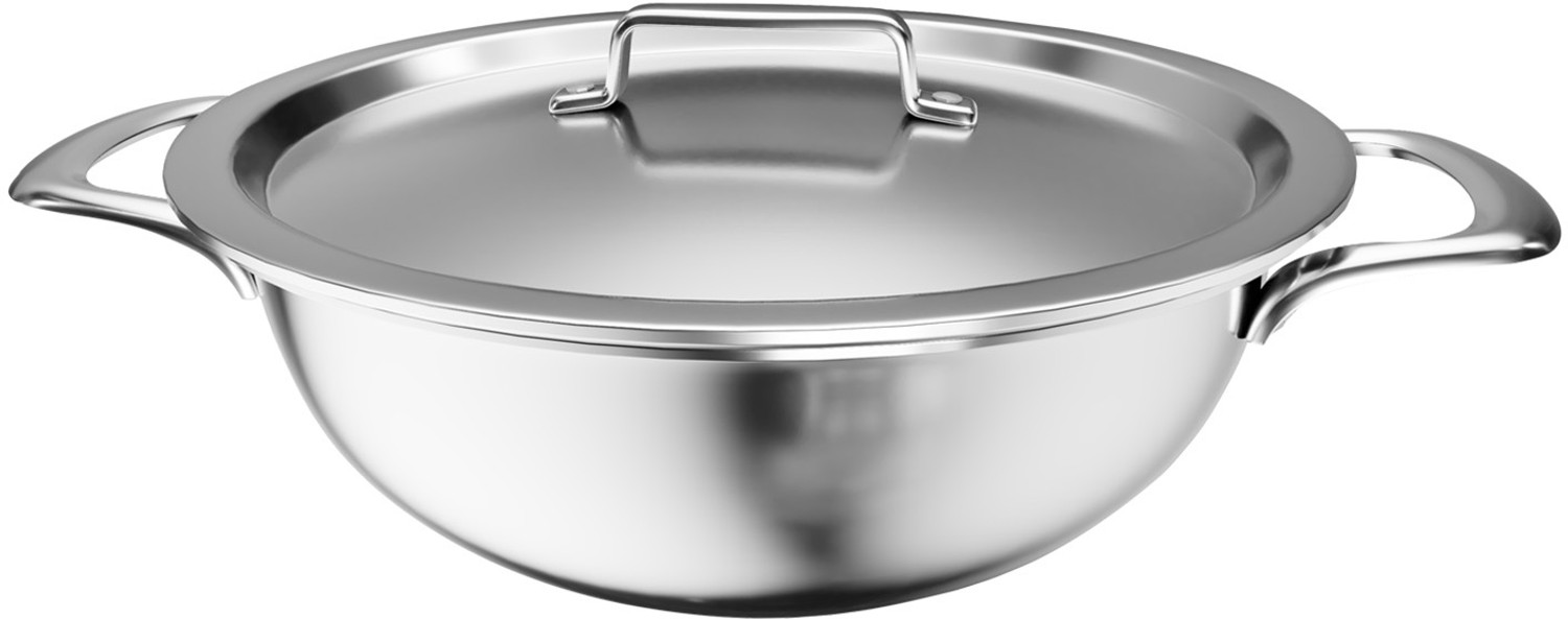 Image of Lifelong Deep Kadhai 24 cm diameter with Lid 2.8 L capacity (Triply, Induction Bottom)