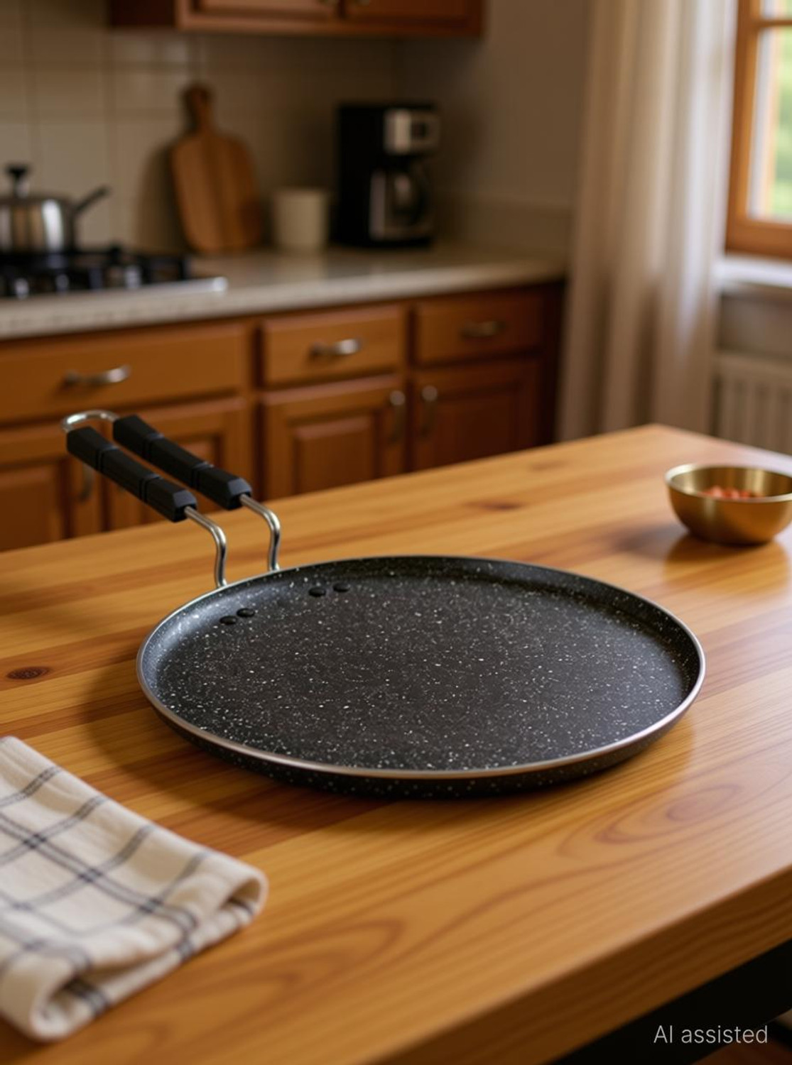Image of BLAL 30cm Smart Tawa Multi-Purpose Roti and Chapati Tawa Dosa Tawa Tawa 30 cm diameter with Lid