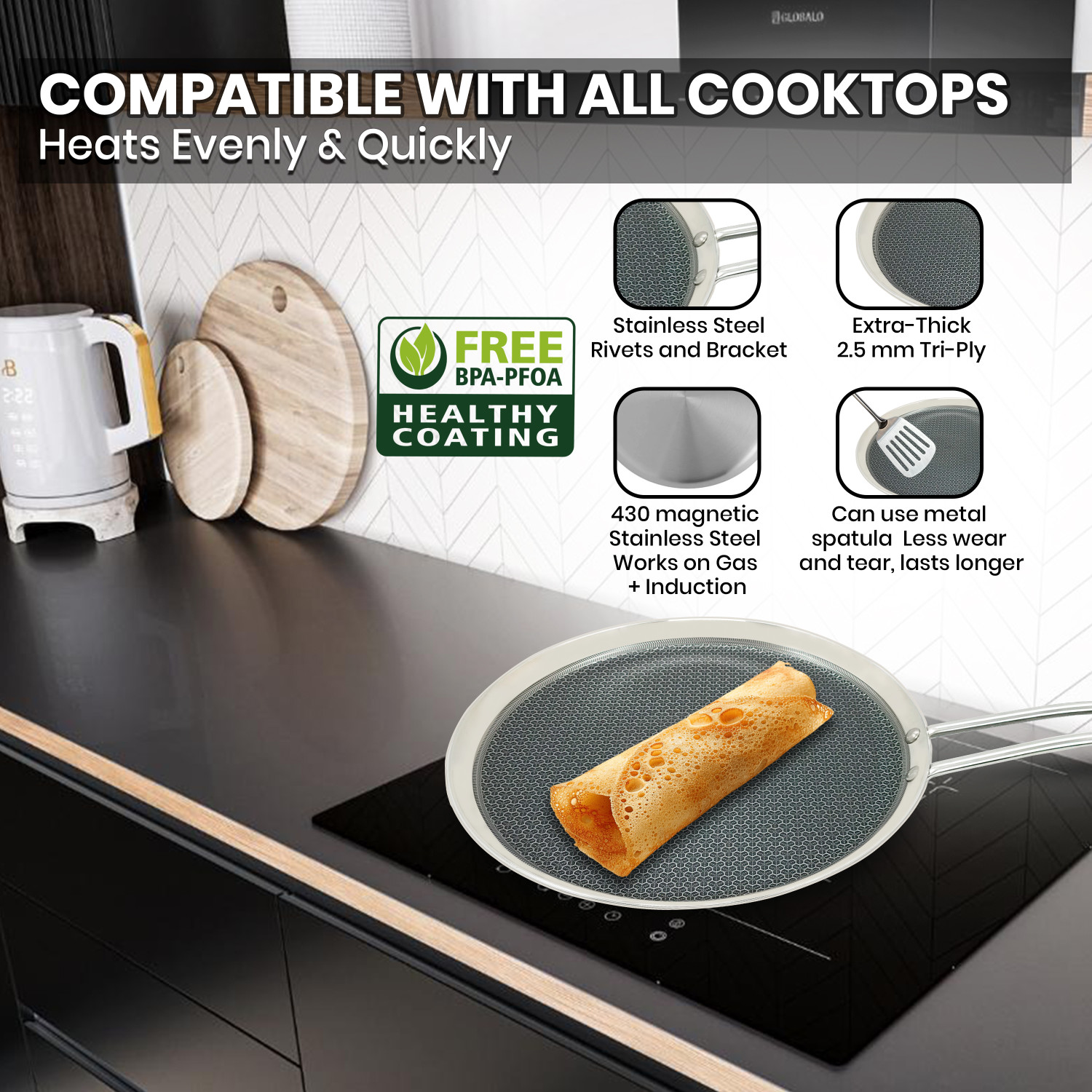 Image of Sigri-wala Cook Healthy Honeycomb Mesh Dosa Tawa 30 cm diameter