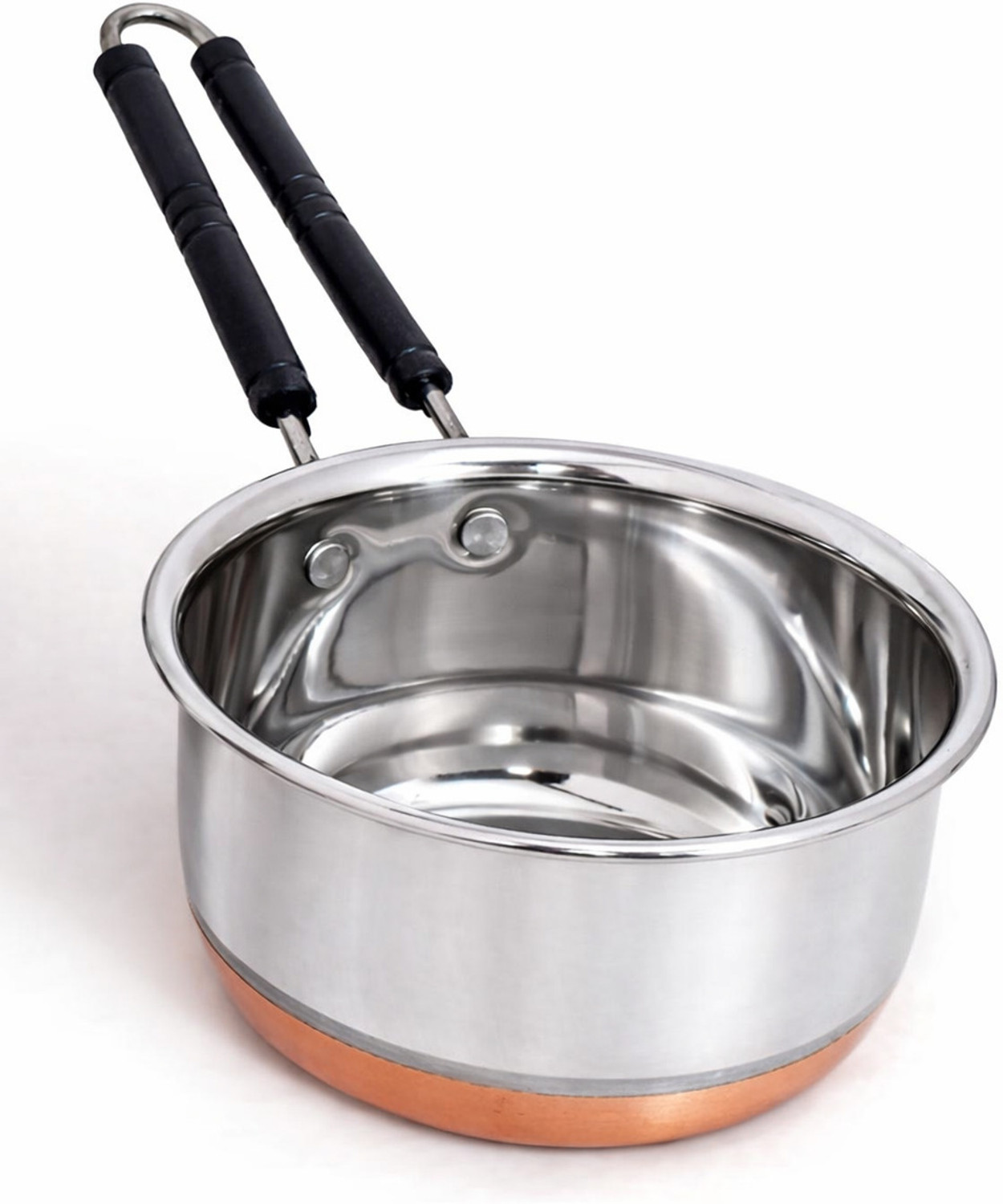 Image of Tannu Craft Stainless Steel Copper Bottom Saucepan, Induction Base Sauce Sauce Pan 20 cm diameter 2 L capacity