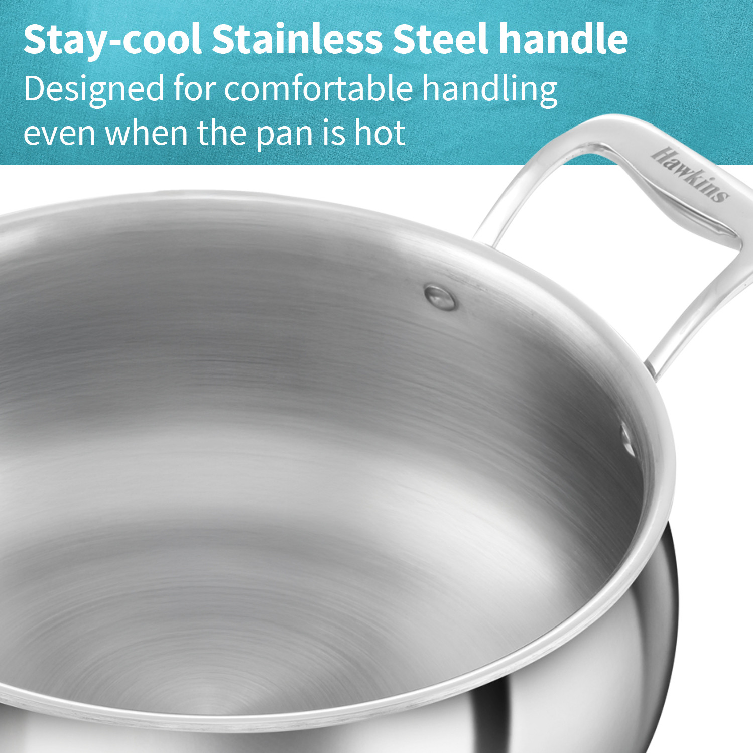 Image of Hawkins Pro for Cooking and Serving Biryani (PSH50S) Handi 5 L with Lid