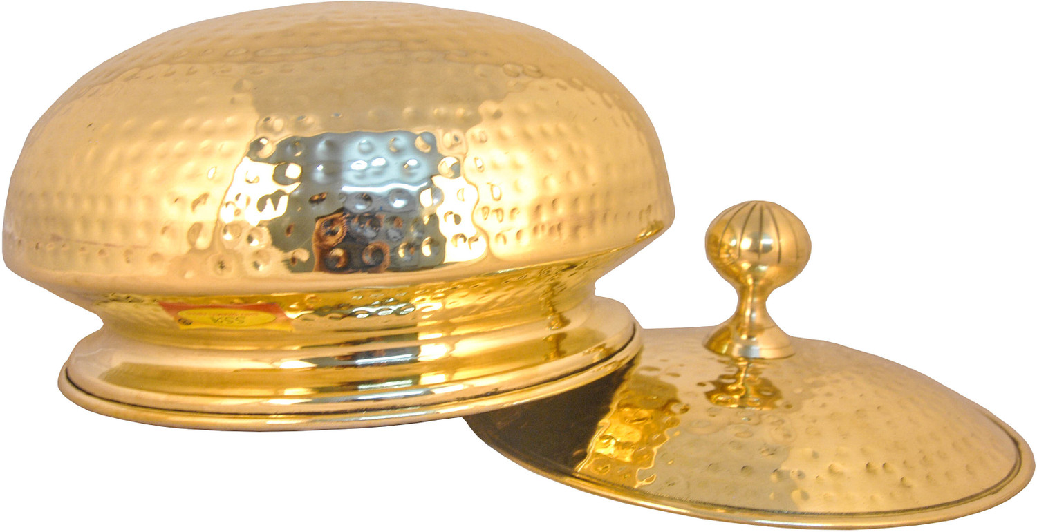 Image of Shivshakti Arts Brass Hammered Biryani Handi Chaffing Dish Patili with Lid,Tin Lining,Cookware Handi 5 L with Lid