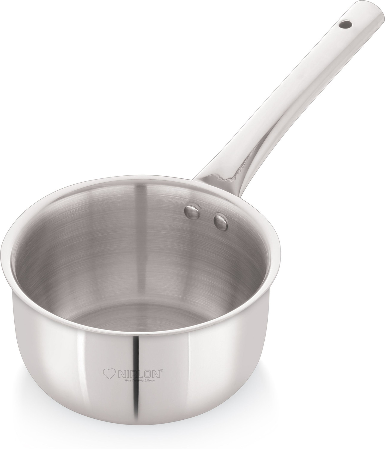 Image of NIRLON Plus Triply 3 Layer Stainless Steel Cookware Sauce Pan Tea Pan 16cm Sauce Pan 16 cm diameter 1.6 L capacity