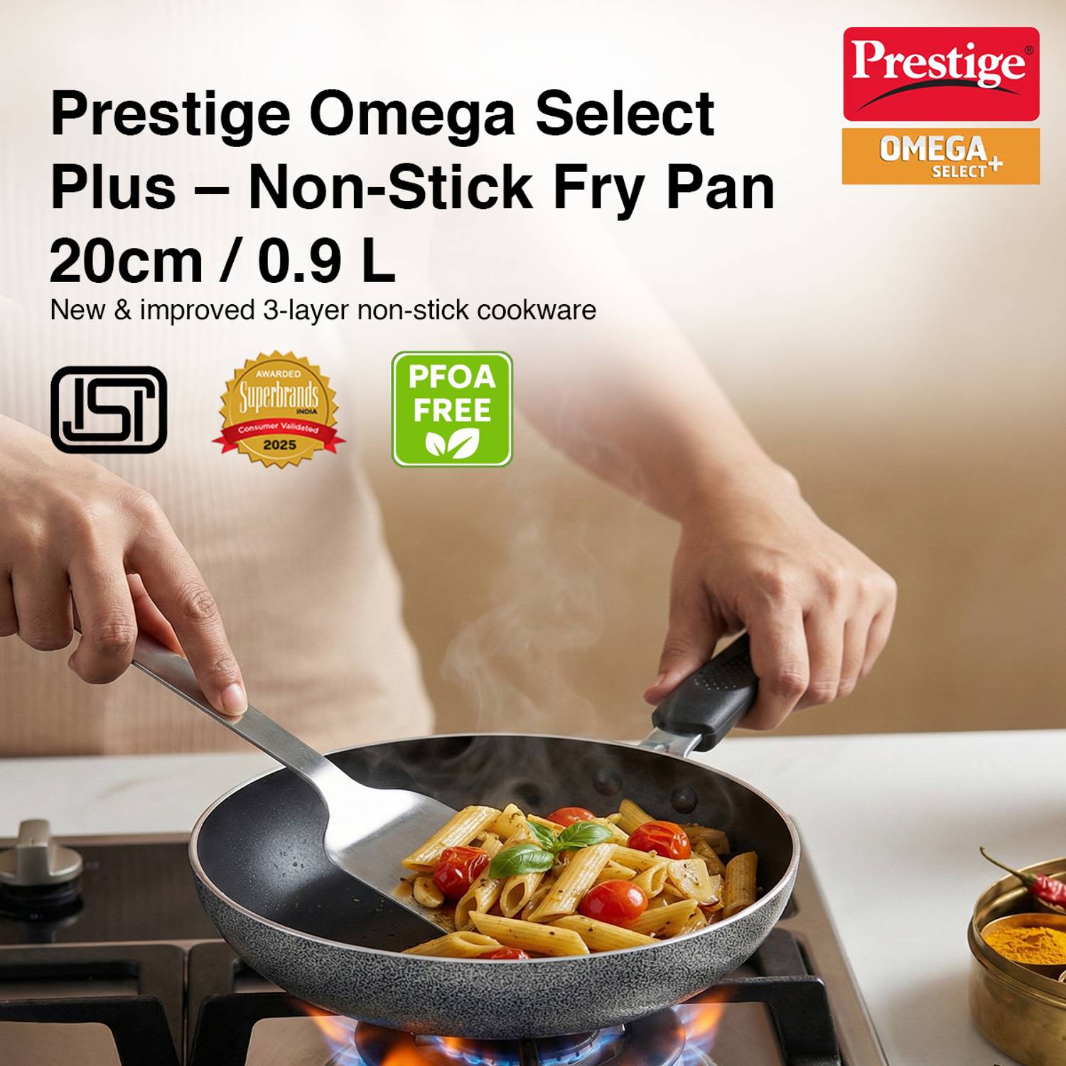 Prestige Omega Select Plus Kadhai 20 cm diameter 1 L capacity