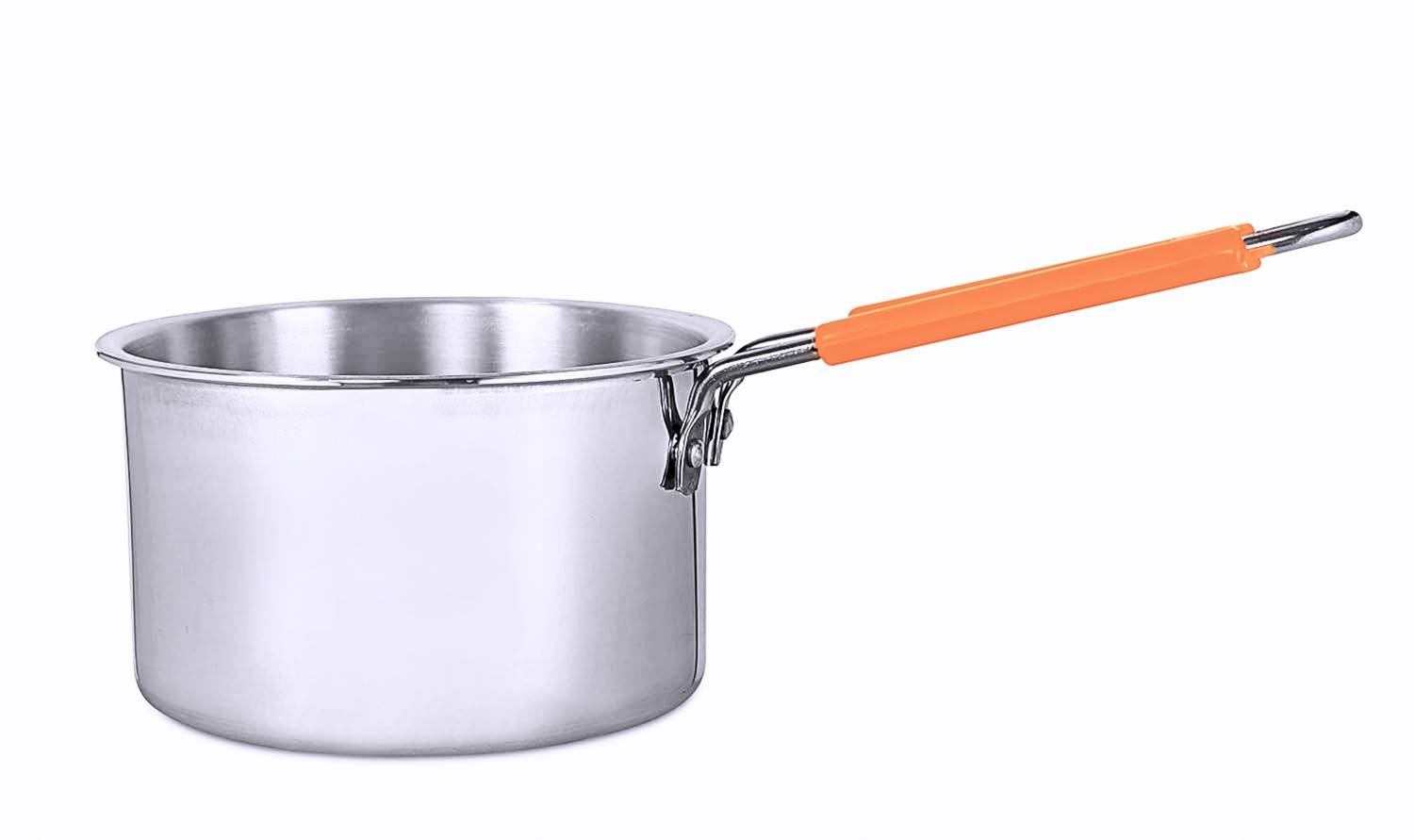 Anil Bartan Wale Pure Aluminium Heavy Bottom Silver Pan/ Tea Pan/ Milk Pan for Tea/Milk/Water Sauce Pan 15 cm diameter 0.75 L capacity