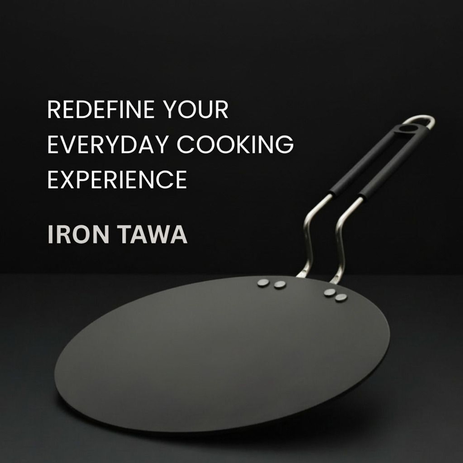 Image of YR Enterprises Pure Iron Roti Tawa with Strong SS Wire Handle | Tawa 25 cm diameter