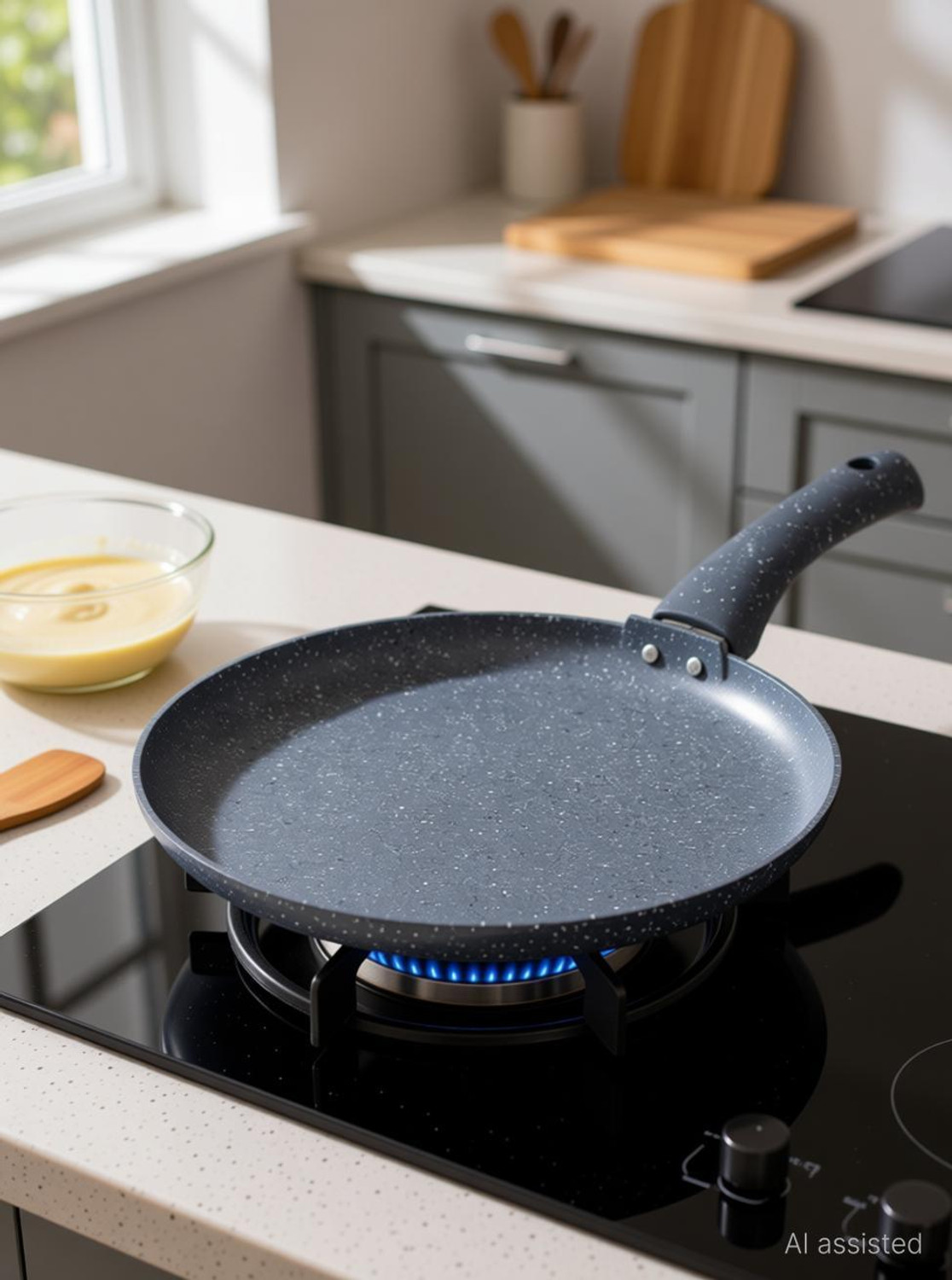 Image of WONDERCHEF Granite Dosa Tawa, 3.5mm Thickness, Tawa 24 cm diameter