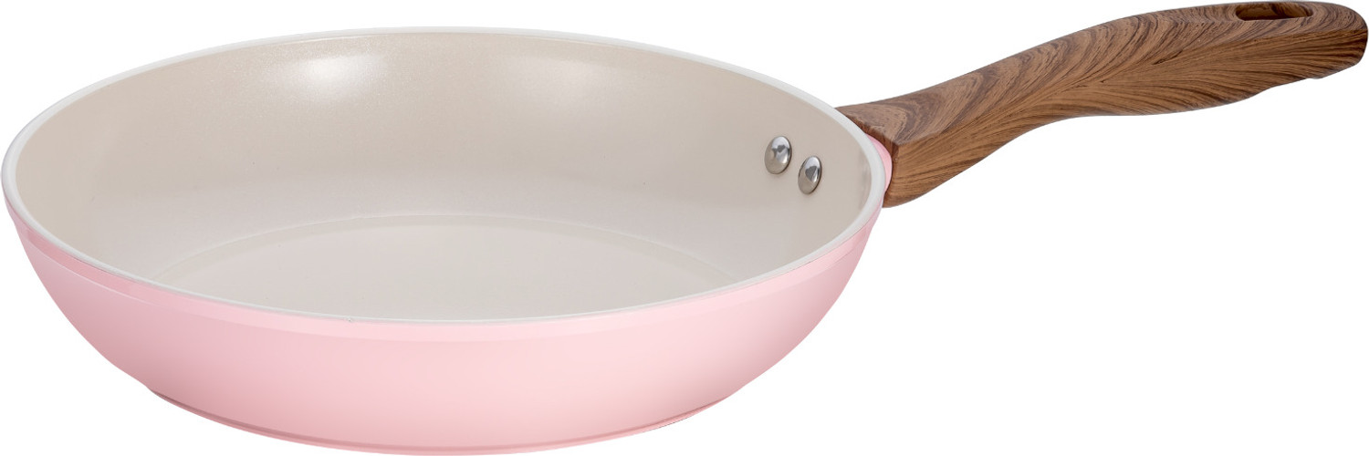 Image of Stellyfire Stellyfire Forged Ceramic 3 pcs Combo Cookware set (Pink) Induction Bottom Non-Stick Coated Cookware Set