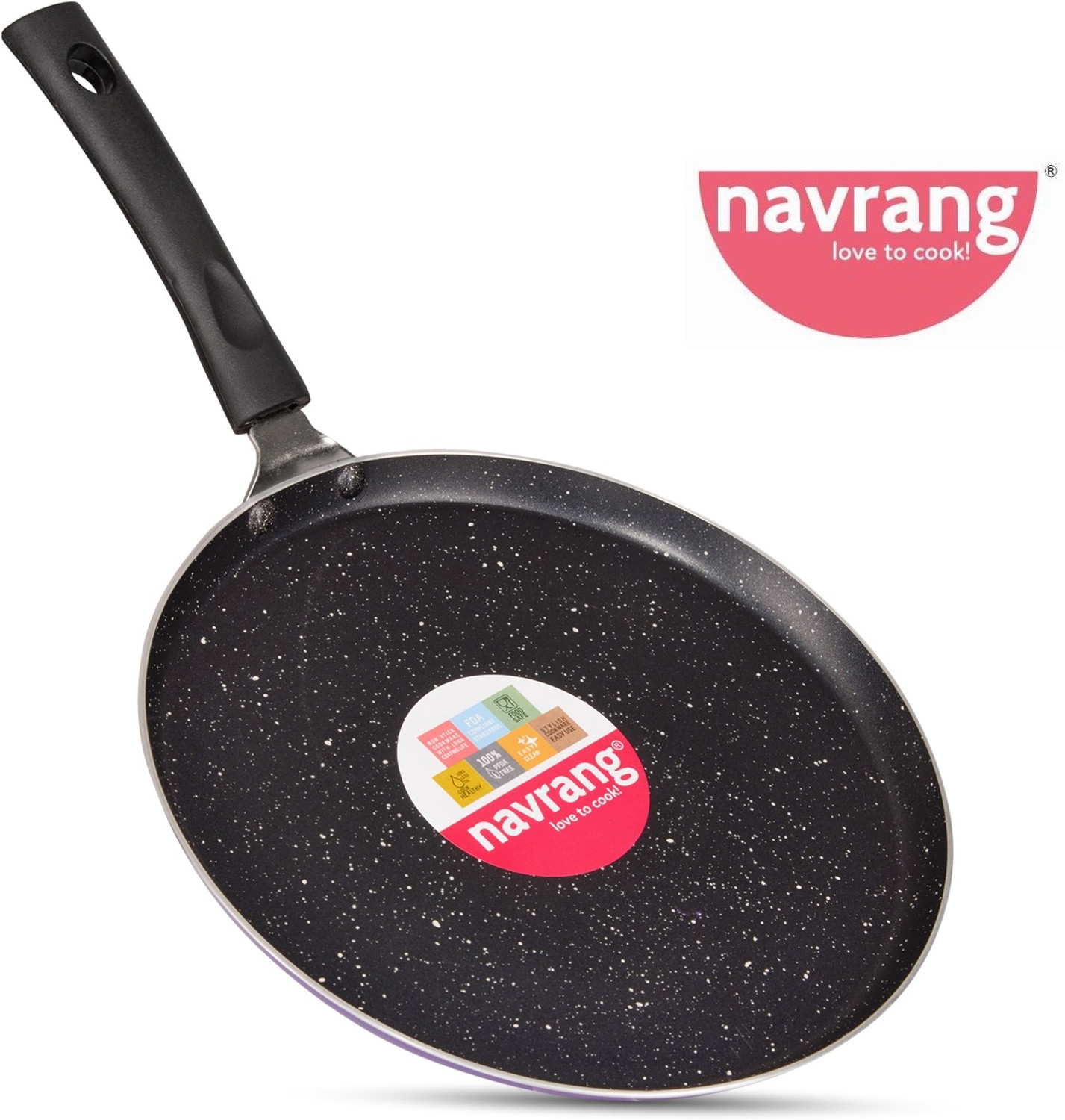 Image of NAVRANG NONSTICK DOSA TAWA PURPLE Tawa 26 cm diameter