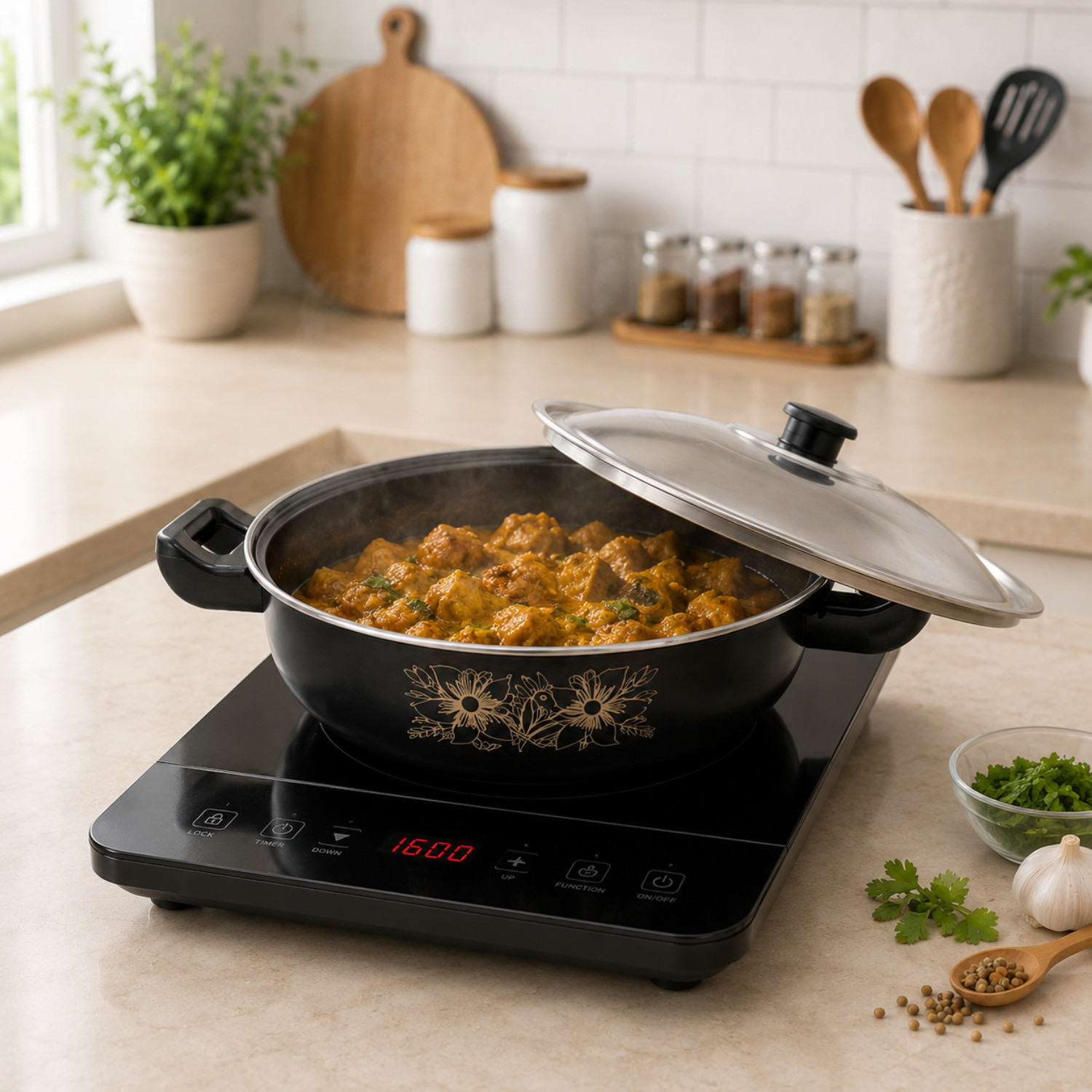 Image of Cook Pro .Karahi-LId-26Guage,,. /.. Kadhai 28 cm diameter with Lid 3.5 L capacity