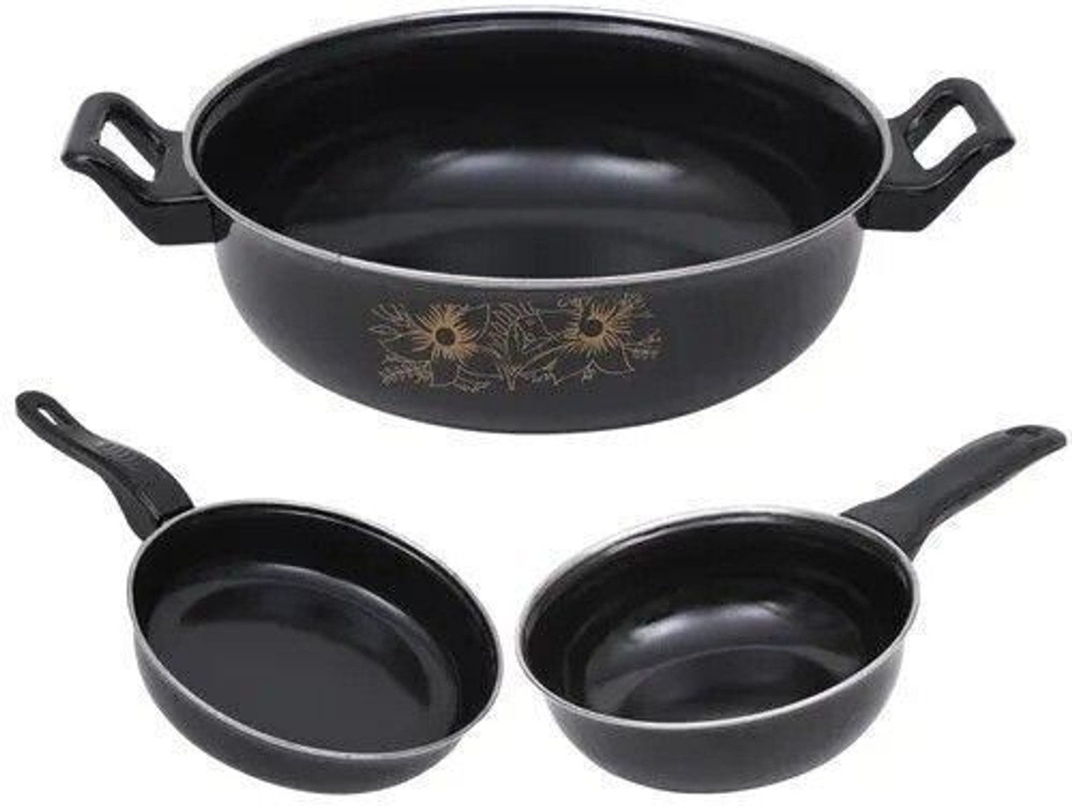 Image of TOLXI Premium Quality of 5 Pcs Induction Bottom Non-Stick Coated Cookware Set Kadhai 15 cm diameter 5 L capacity