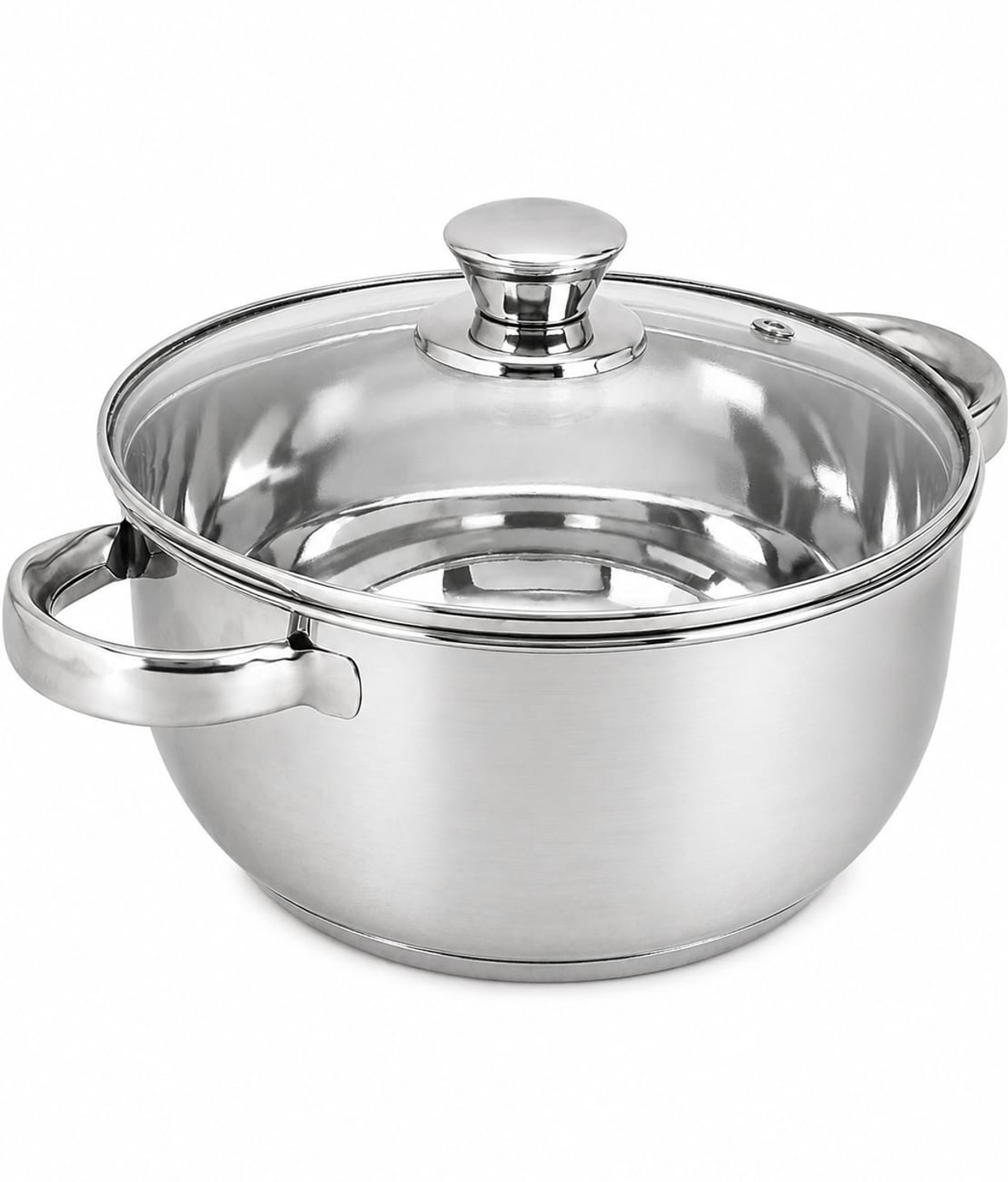 Image of Red Robin Durable Triply Construction Casserole 2Lfor Gas Induction Electric & Ceramic Hob Pot 18 cm diameter 2 L capacity with Lid