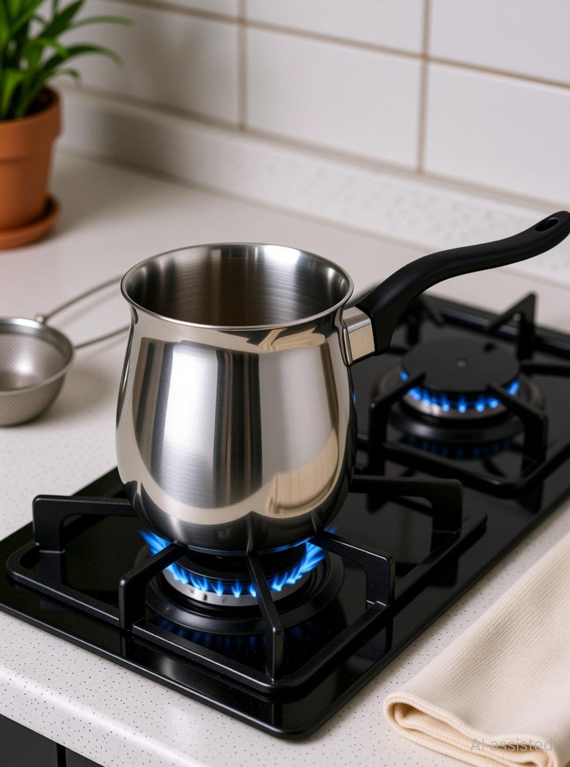 Image of Dynore Stainless Steel 1000 ml Of Coffee Warmer Pot 11 cm diameter 1 L capacity