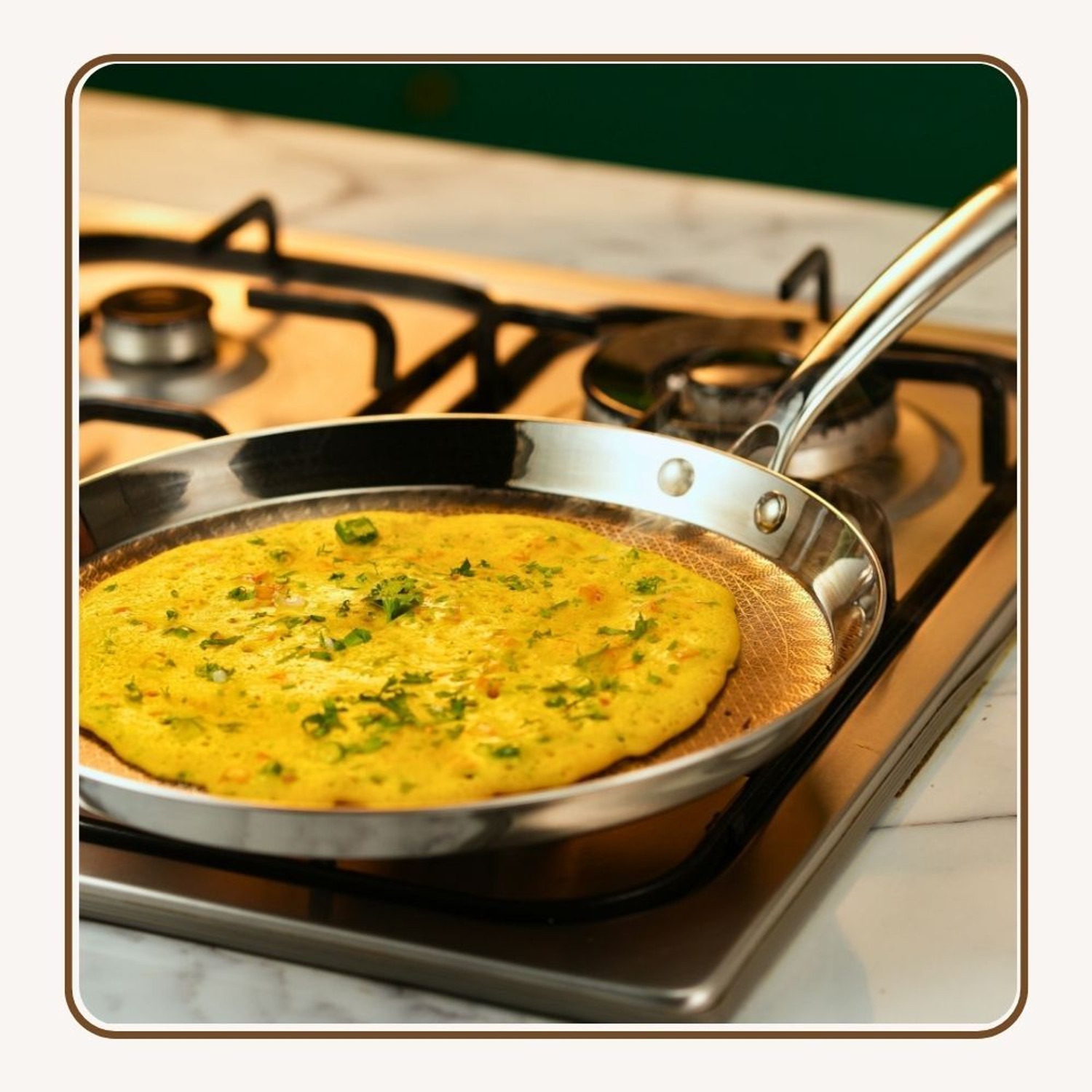 Image of THE CHEF STORY Triply with Ceramic Coating Tawa 30 cm diameter