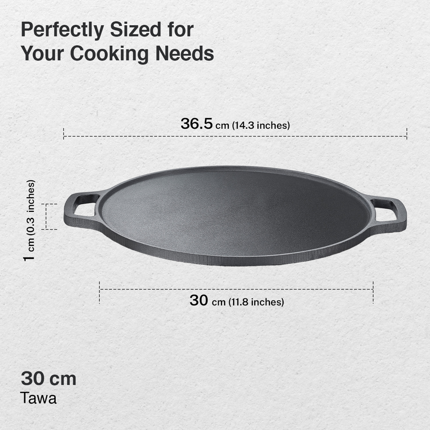 Image of Prestige Neocast Flo Smooth Finish|Retains Heat For Long|Heavy Gauge Tawa 30 cm diameter