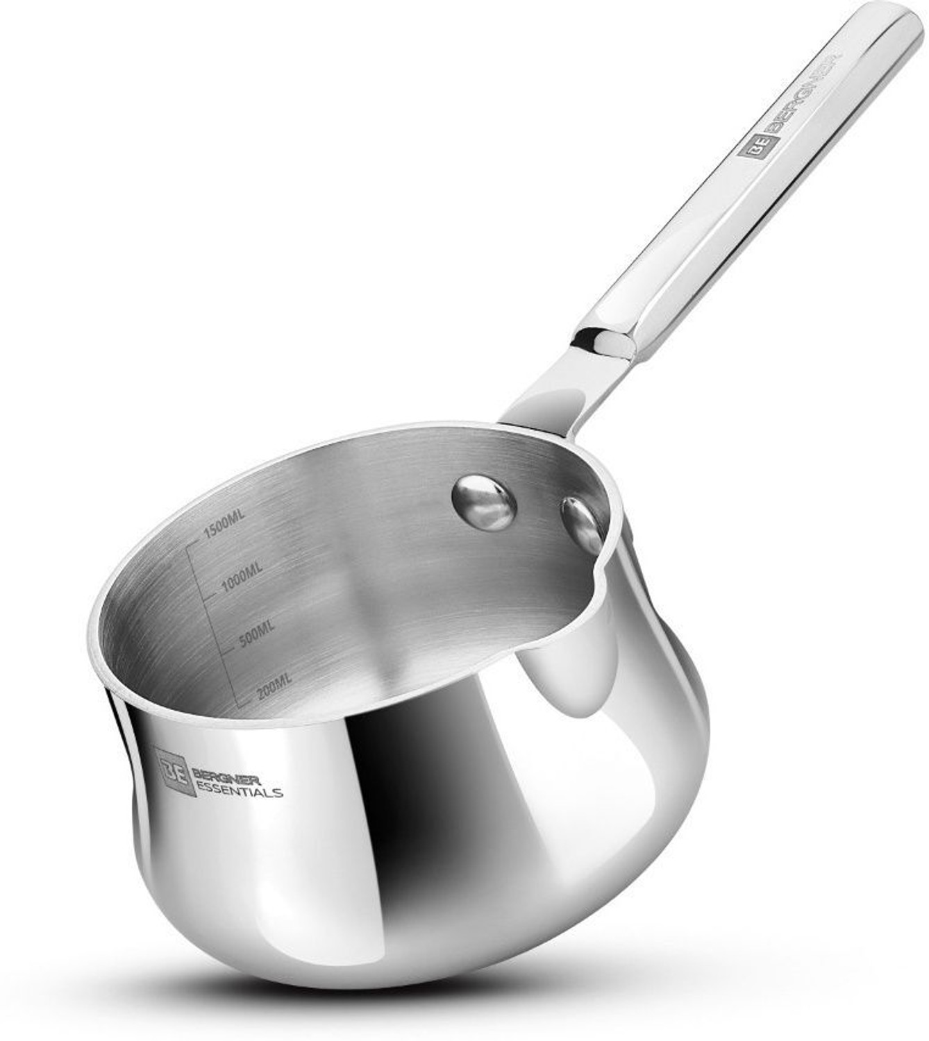 Image of BERGNER BE Essentials TriPly Stainless Steel Coffee Warmer / Milkpan | Coffee Pan 14 cm diameter 1.5 L capacity