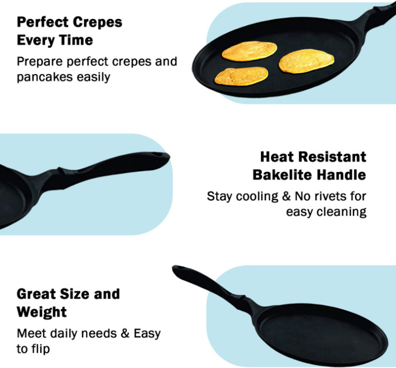 Image of Pigeon Die Cast Wondercast Tawa 27 cm diameter (Aluminium, Non-stick, Induction Bottom)