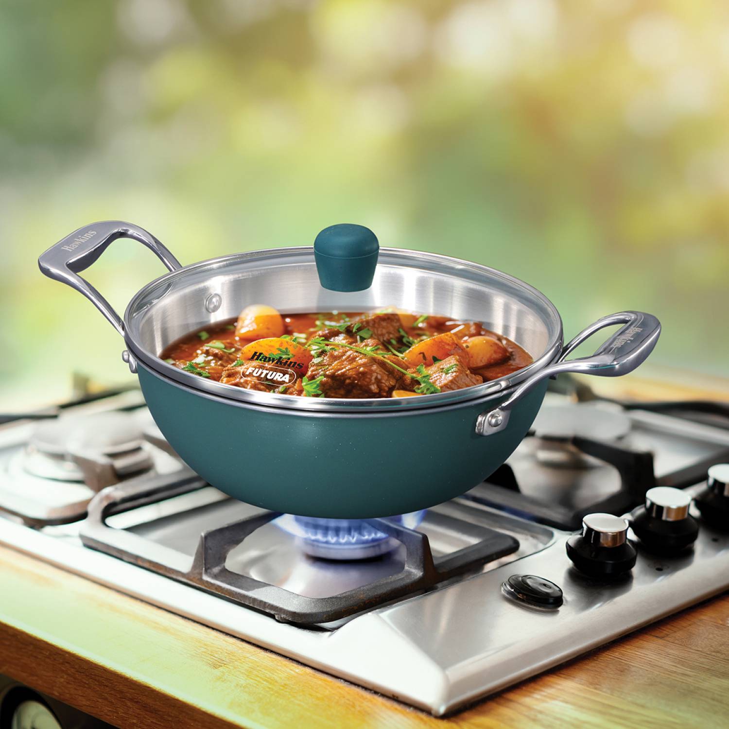 kimmyさん専用13500フライングホヌ 1/150=約50cm グリーン Hawkins Olive Pro Triply Stainless Steel Deep-Fry Pan (POSK25G