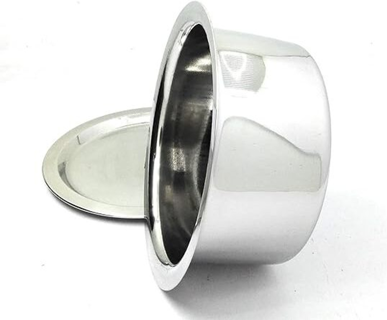 Image of SUPER HK PRODUCTS Steel Tope with Lid Heavy Gauge Flat Bottom Vessel Cooking Pot Bhagona Dekchi Tope /Bhagona /Patila with Lid 4 L capacity 21.58 cm diameter