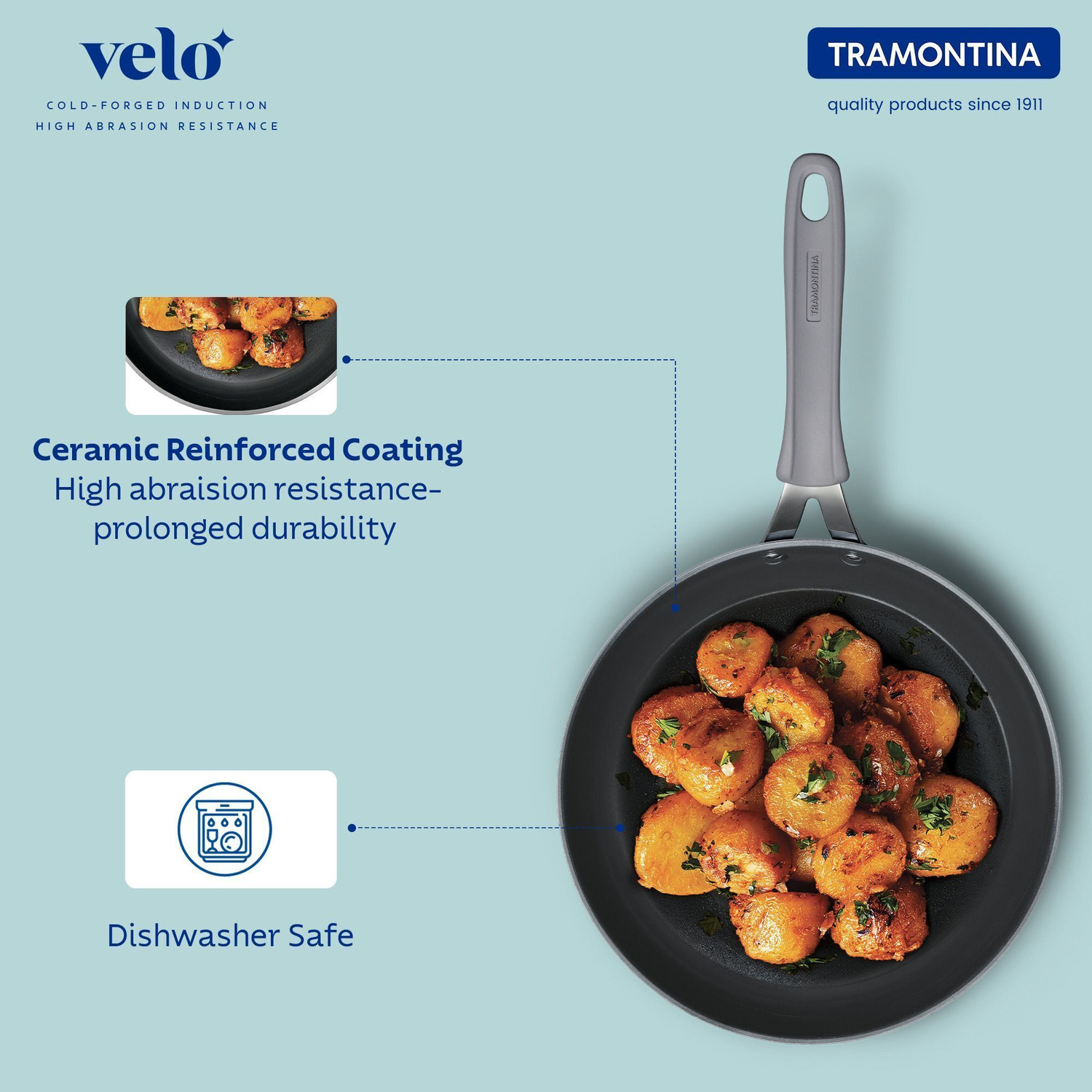 Image of Tramontina Velo Forged Sea Fry Pan 24 cm diameter 0 L capacity
