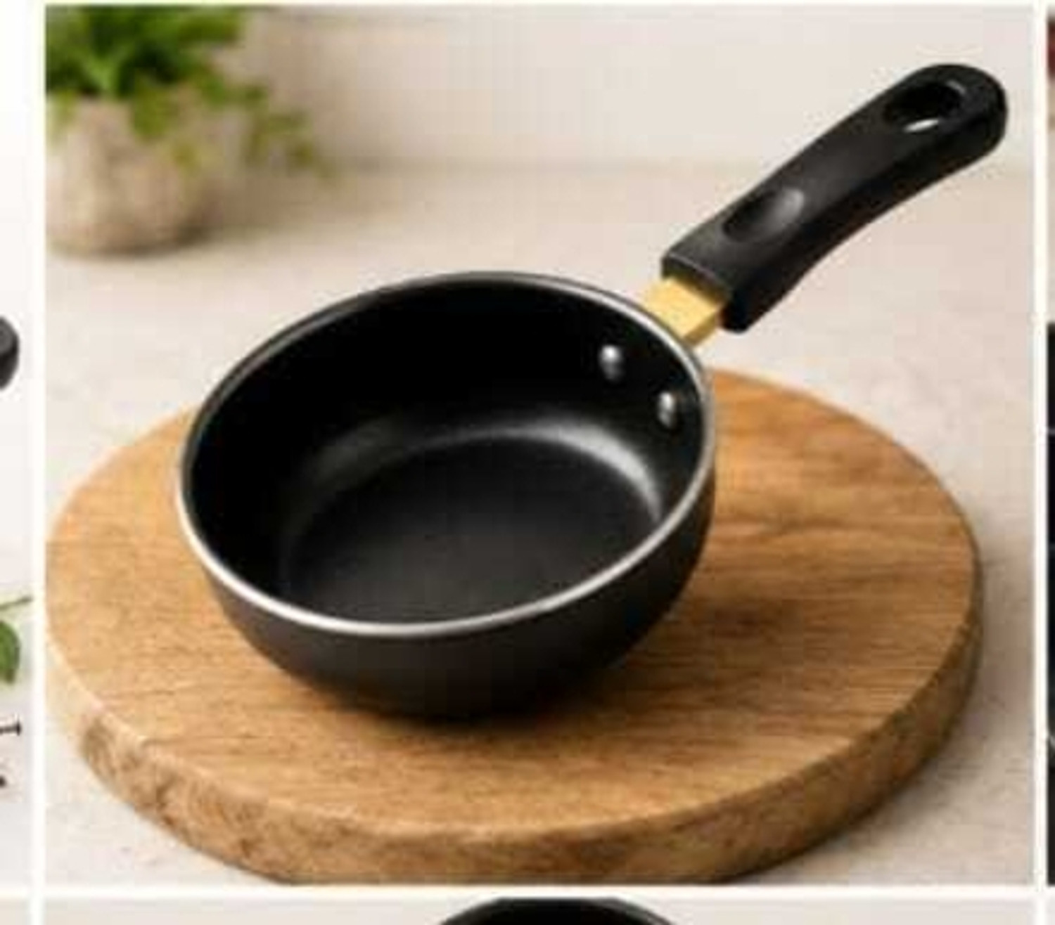 Image of LAVESH ENTERPRISES Mini Non-Stick Tadka Pan for Daily Cooking Tadka Pan 10 cm diameter 0.5 L capacity
