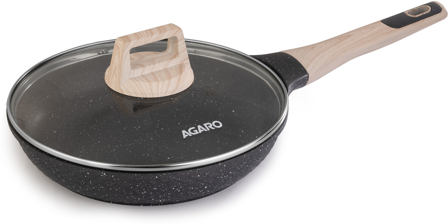 Image of AGARO Fry Pan 28 cm diameter with Lid 3 L capacity