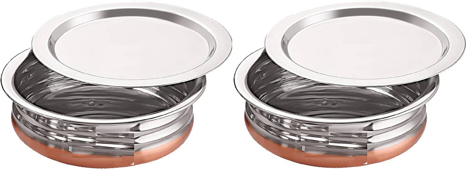 Bhavana Copper Bottom Marvel Mini Handi 2 Piece Set Handi 0.5 L with Lid Handi 0.5 L, 0.5 L with Lid