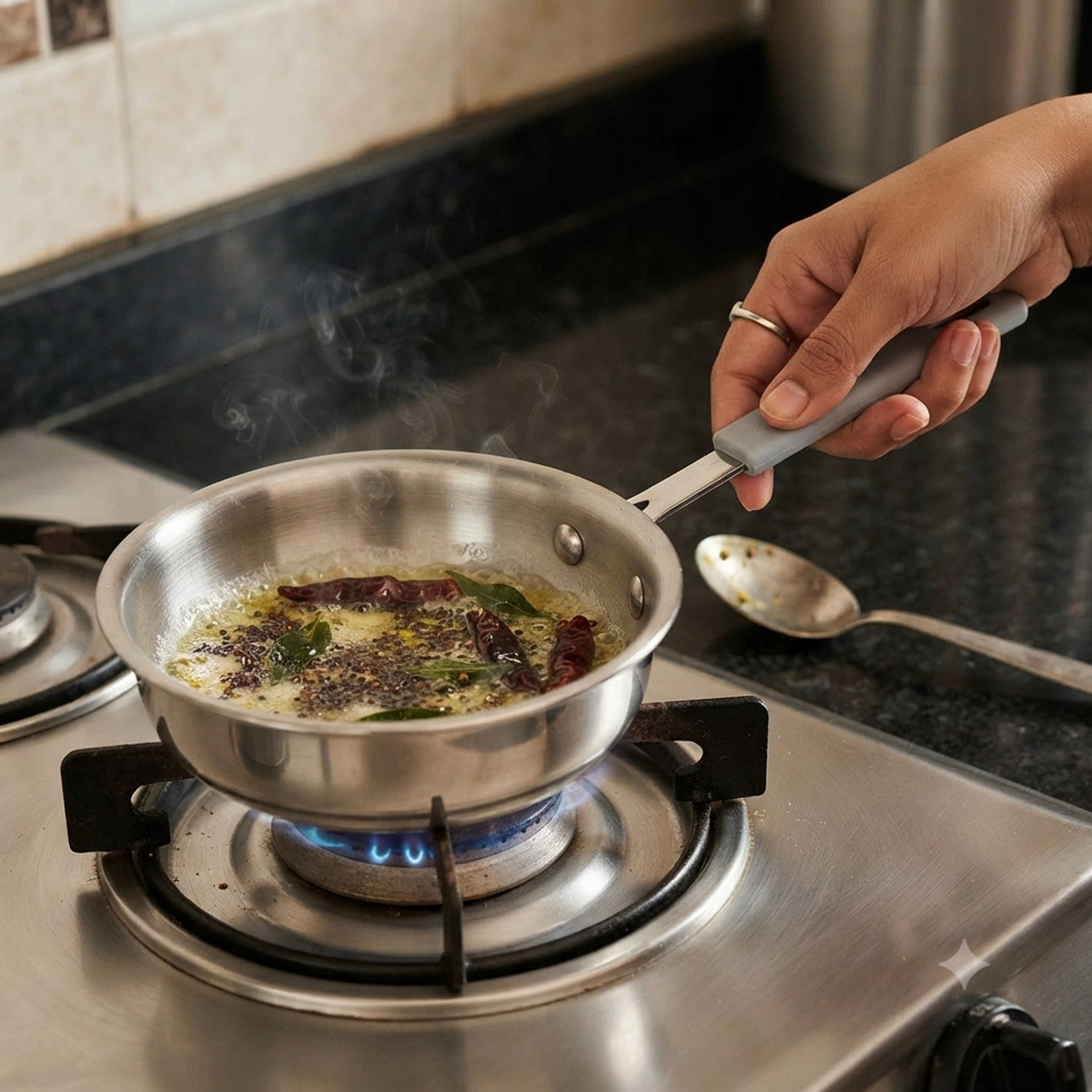Image of ROYAL CASA The Chef's Choice Premium Triply Mini Fry Pan Fry Pan 12 cm diameter 0.25 L capacity