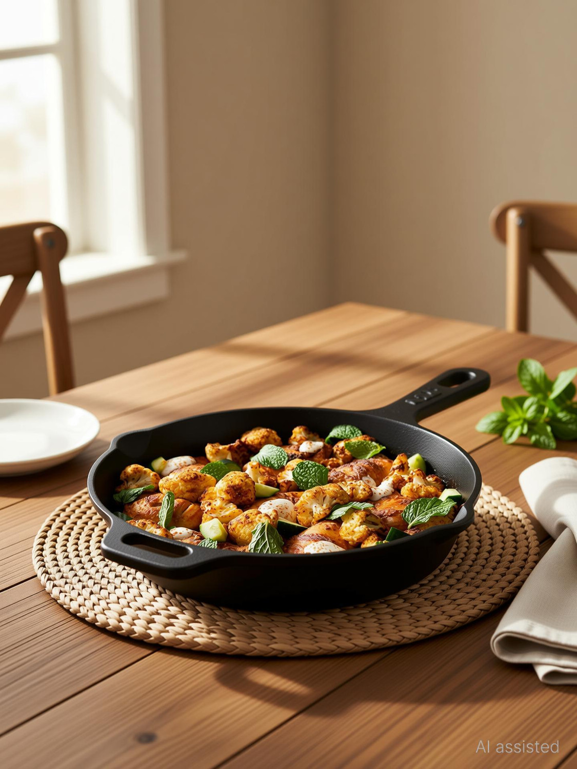 Image of The Indus Valley Super Smooth Cast Iron Fry Pan /Skillet With Long Handle - 10 inch Fry Pan 25.4 cm diameter 1.7 L capacity