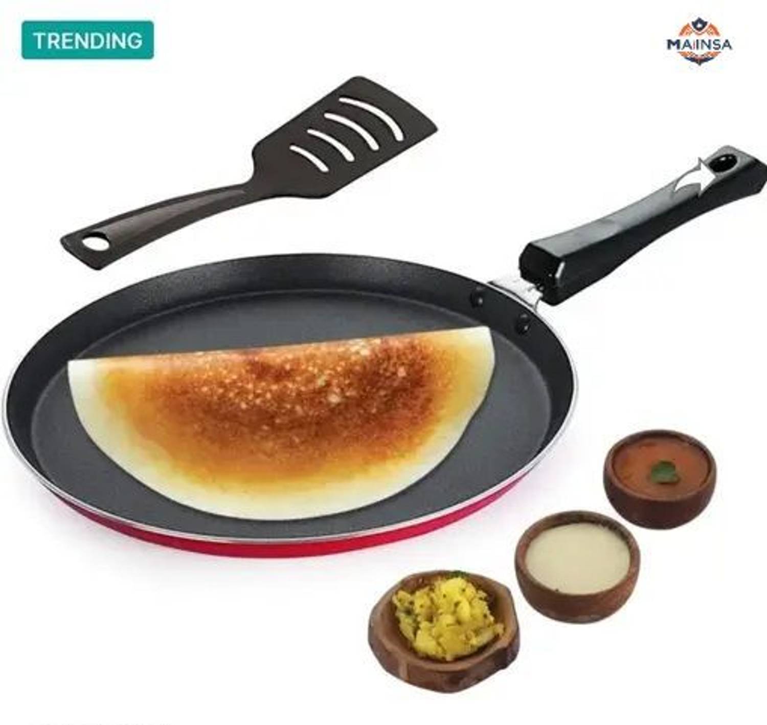 Mainsa Dosa Pan Tawa Non Stick Making For Comfortable Dosa Tawa 26 cm diameter — Tawa & Griddles