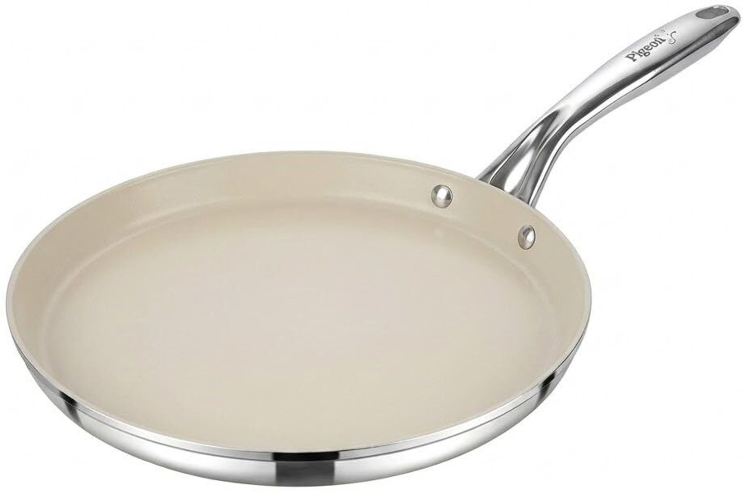 Image of Pigeon cerrasteel ceramic flat tawa Tawa 27 cm diameter