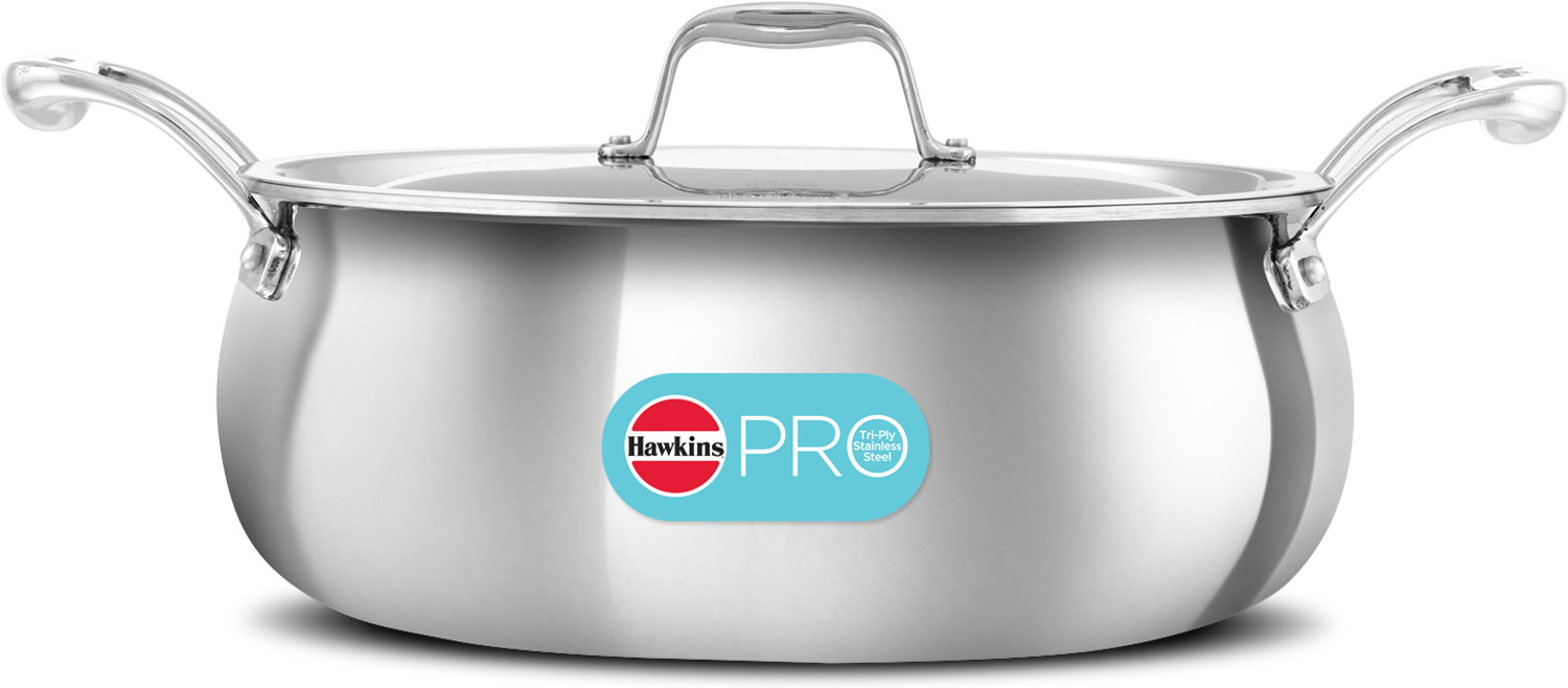 Image of Hawkins Pro for Cooking and Serving Biryani (PSH50S) Handi 5 L with Lid