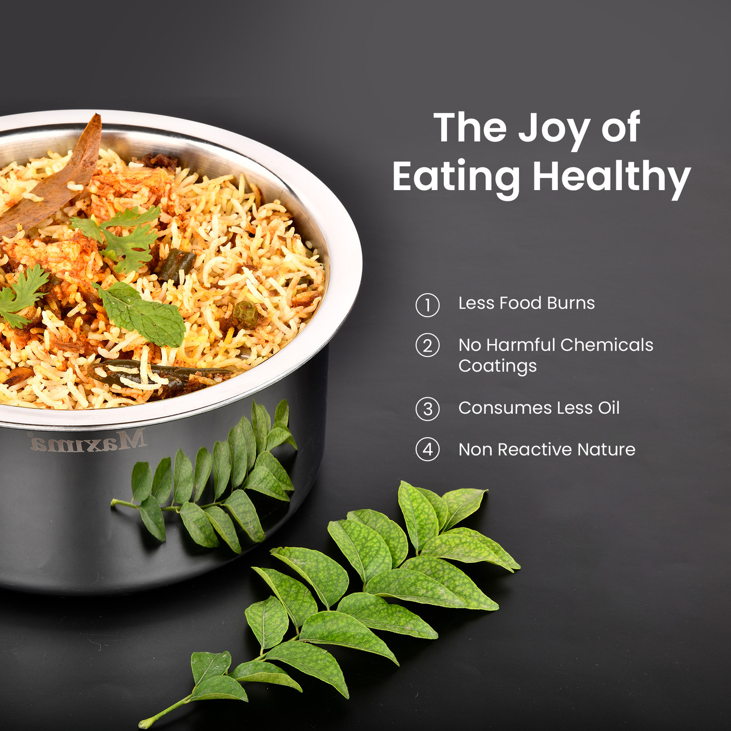 Image of Maxima Triply Stainless steel tope with lid Tope /Bhagona /Patila with Lid 5.3 L capacity 24 cm diameter