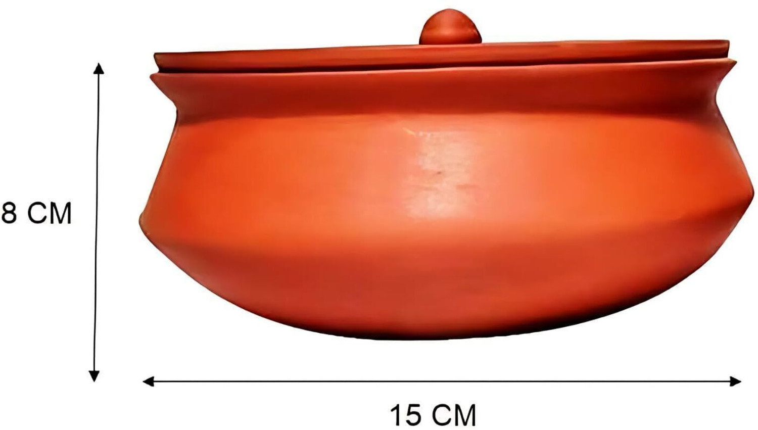 Image of KitchenA Clay Dahi Handi 1200ml | Mitti Ki Dahi Handi | Mitti Ka Dahi Pot for Curd Handi 1 L with Lid