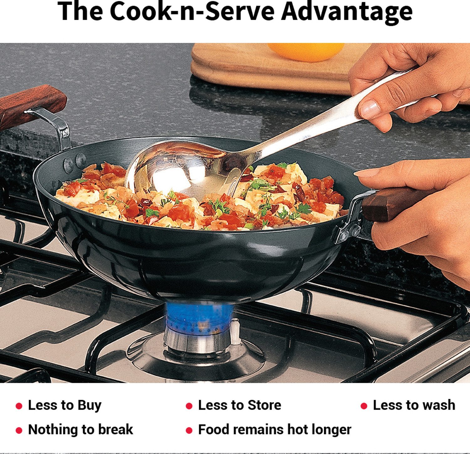 Image of Hawkins Deep-Fry Pan, Glass (AK15G) Kadhai 22 cm diameter with Lid 1.5 L capacity