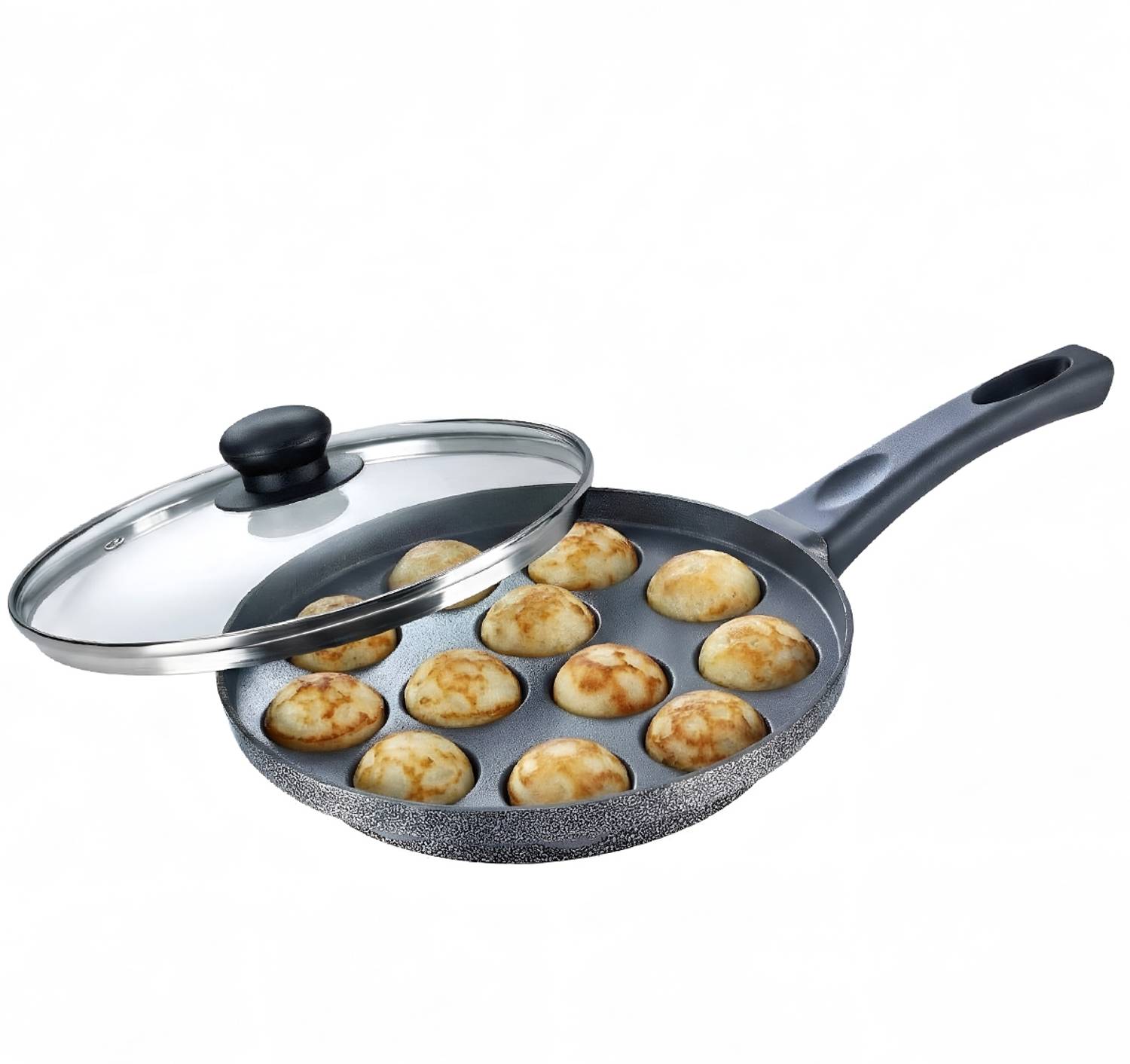 Prestige Select Plus 12 Pits Paniarakkal Pan 24 cm diameter with Lid 1.5 L capacity