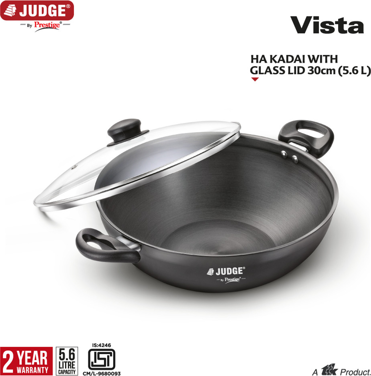 Image of Judge Kadhai 30 cm diameter with Lid 5.6 L capacity