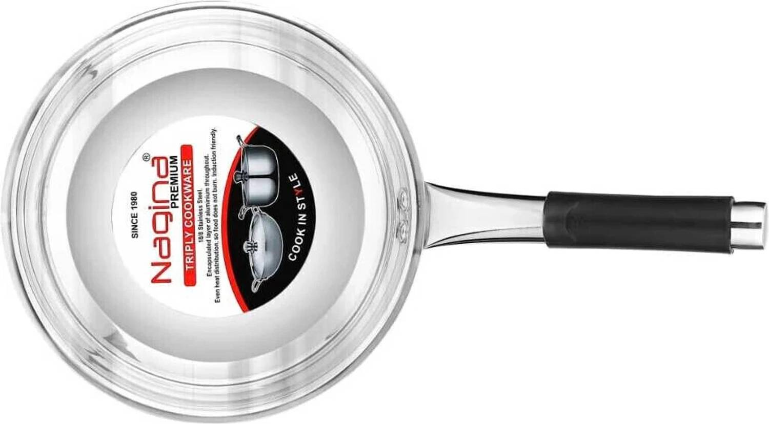 A.Pannaページ NAGINA COOKWARE Triply Steel Fry Pan 20 cm diameter 1 L capacity