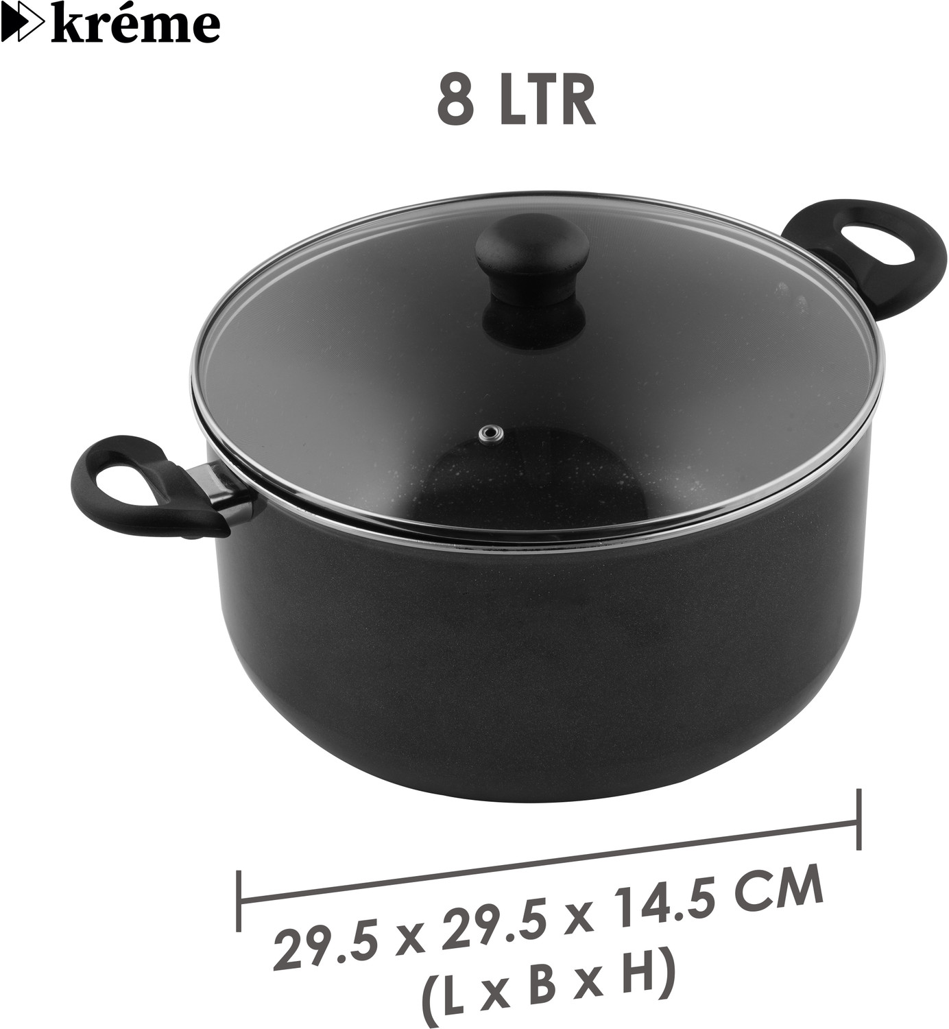 Image of Kreme Glaze Casserole / Biriyani Pot 8 Litre 28cm Pot 28 cm diameter 8 L capacity with Lid