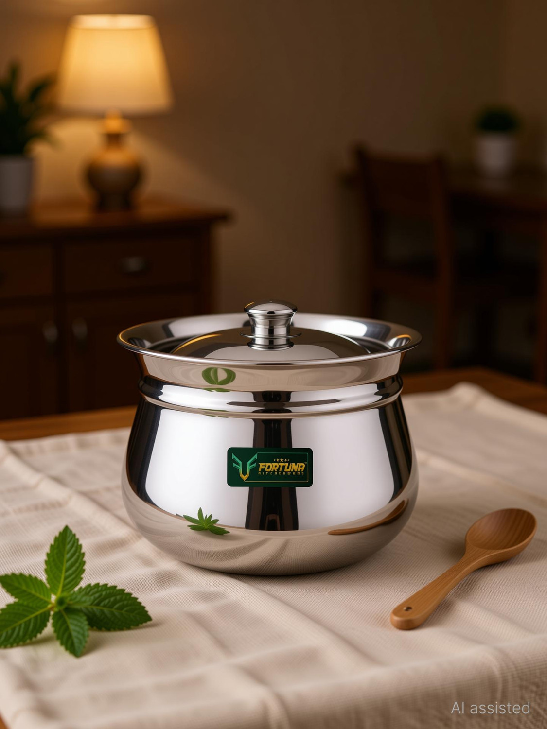 Image of Fortuna 2.5 Ltr 5-Star Heavy Dahi Handi / Curd Pot with Lid | Induction & Gas Compatible Pot 18.5 cm diameter 2.5 L capacity with Lid