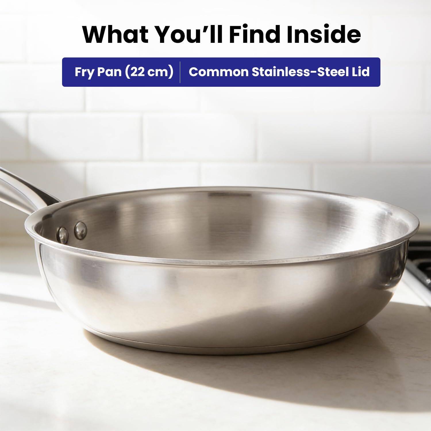 WAYMORE Triply Frying Pan 22 cm - Image 5