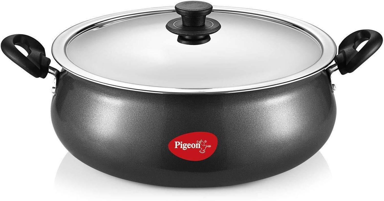 Image of Pigeon Gravy Premium with Lid Kadhai 0 cm diameter with Lid 9 L capacity
