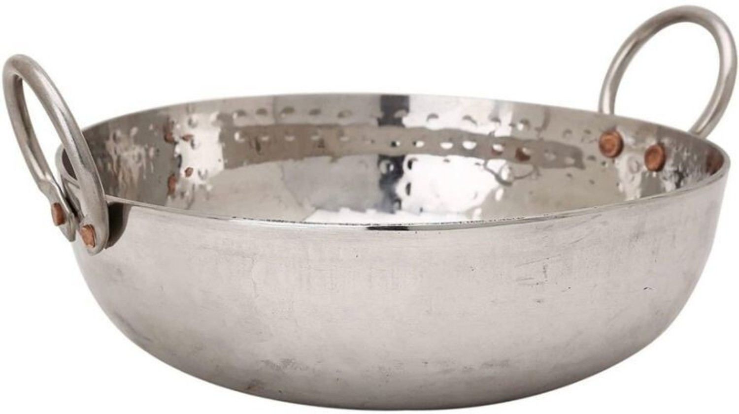 Image of KARMBHUMI KB-12 Kadhai 32 cm diameter 3 L capacity (Stainless Steel)