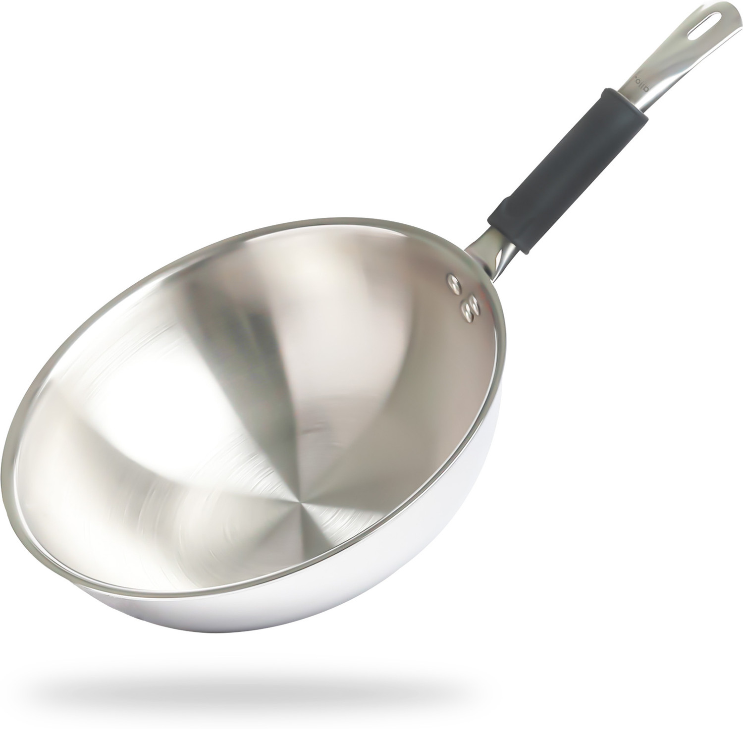 Image of Allo CookSafe TriPly Stainless Steel Naturally Non Stick Wok 1.5 L capacity 20 cm diameter