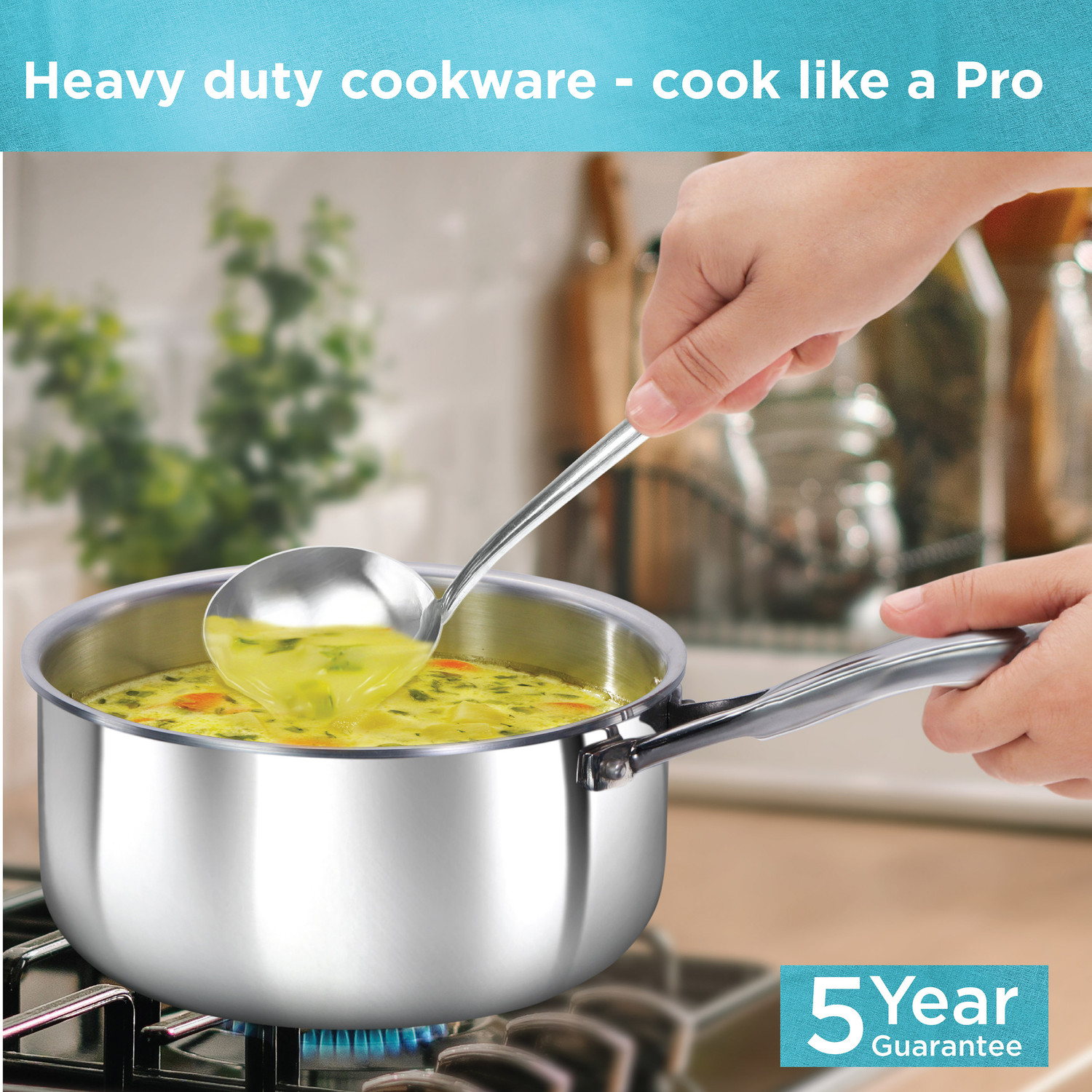 Image of Hawkins Sauce Pan 13 cm diameter with Lid 2.5 L capacity