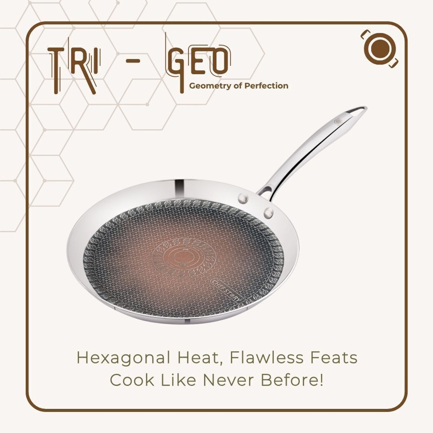 Image of THE CHEF STORY Triply with Ceramic Coating Tawa 26 cm diameter